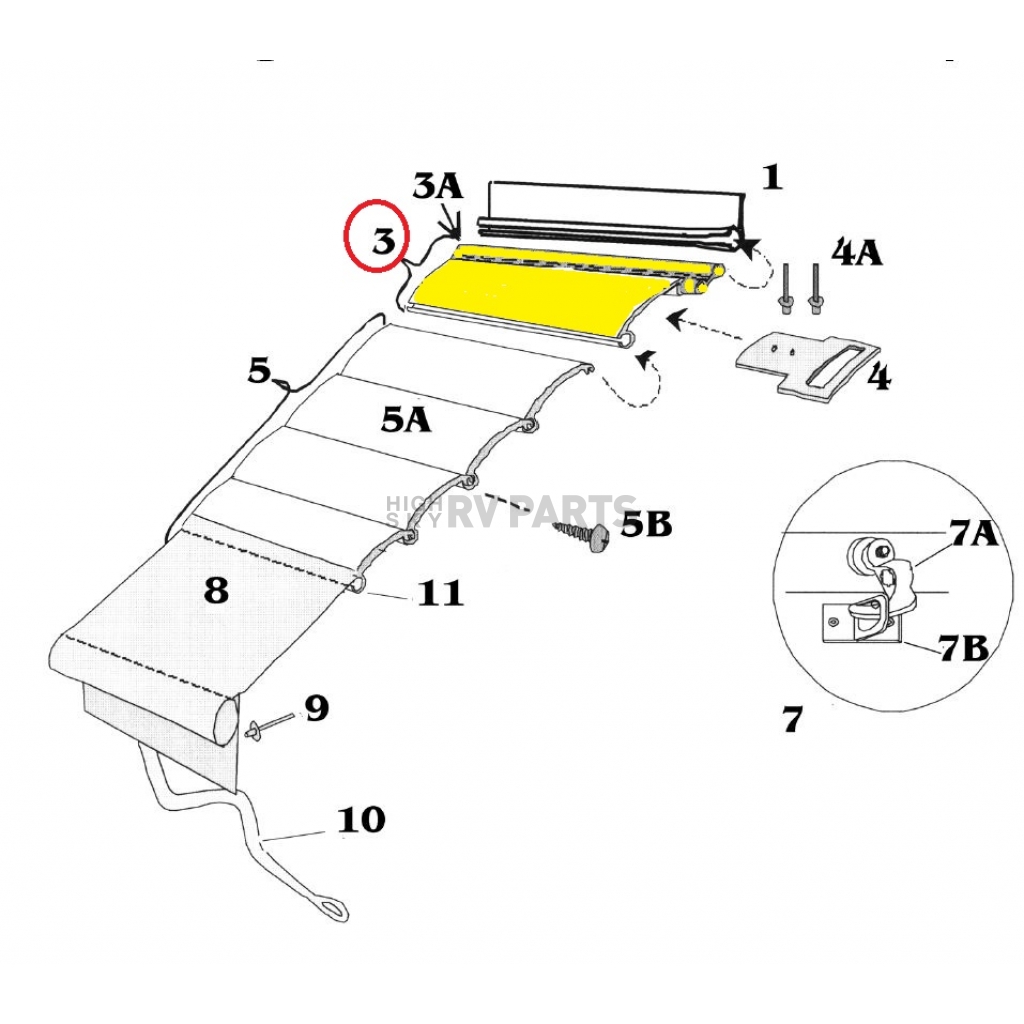Zip Dee Awning Bright Flex Key Standard 207240